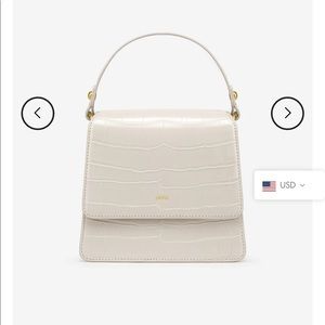 JW PEI Women's FAE Top Handle Crossbody - Ivory Croc